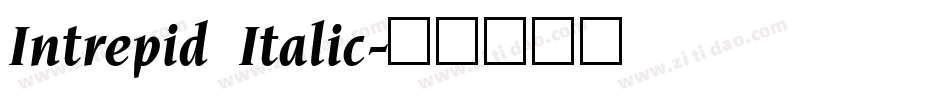 Intrepid Italic字体转换